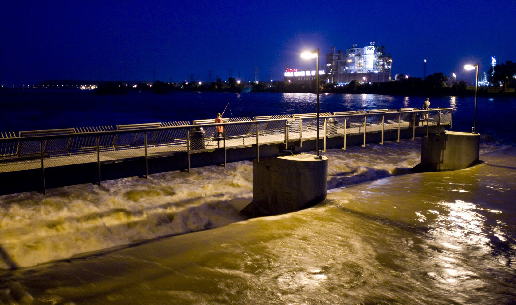 River at night